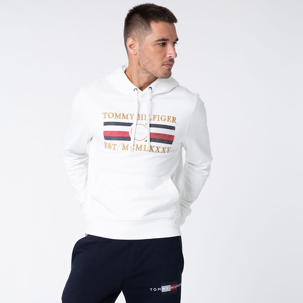 tommy hilfiger moletom com capuz logo