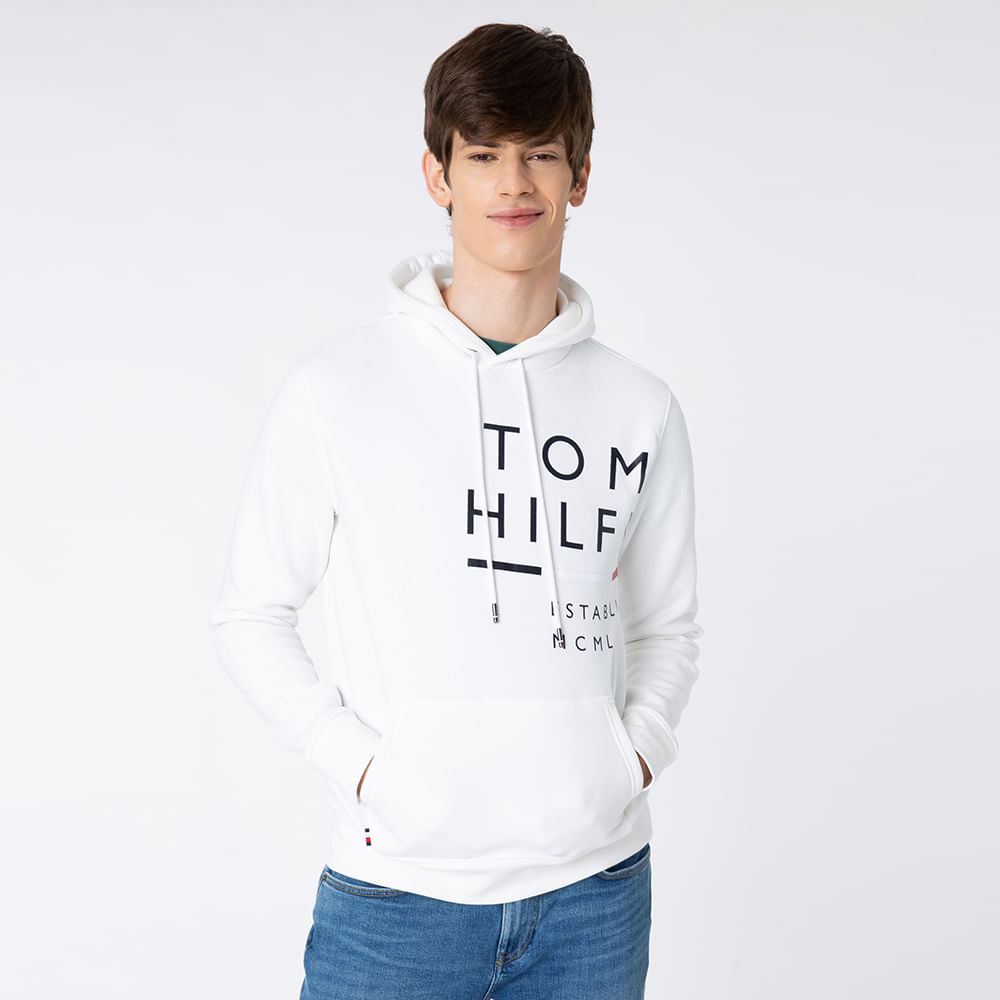 tommy jeans grey moletom com capuz mens