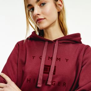 tommy hilfiger moletom com capuz women red