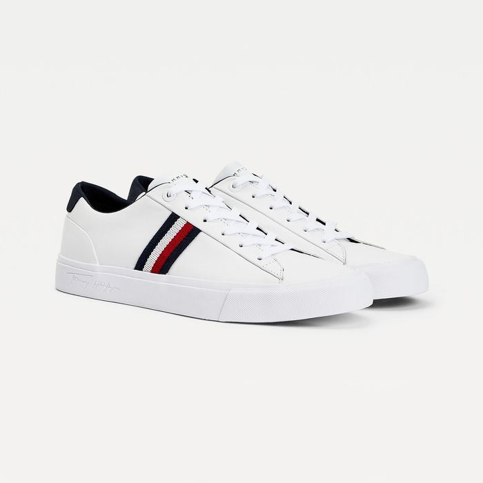 Tommy Tênis Masculino Knit Logo Lateral Faixa Tommy Traseira