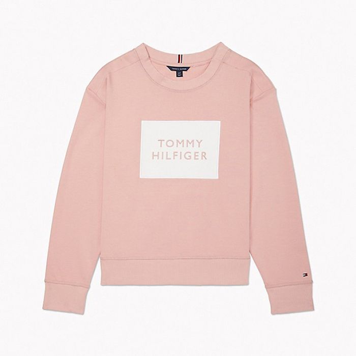 Moletom Tommy Hilfiger Jeans Pink Rosa Com Capuz Feminino - Loja