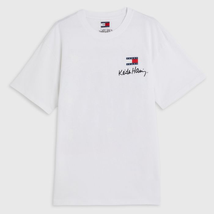 Camiseta Tommy Hilfiger Essential Flag Branca - Sale