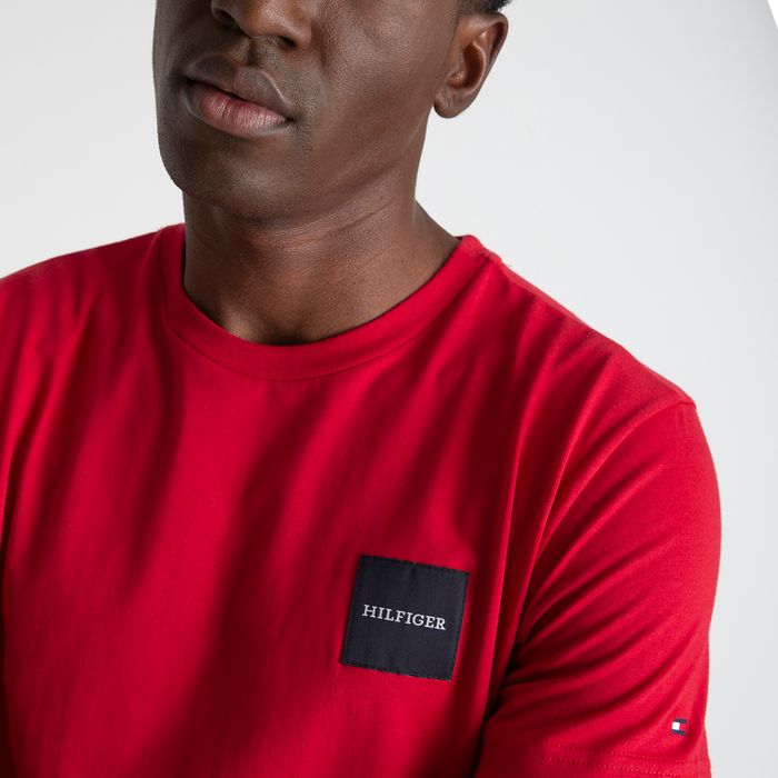 Camiseta Tommy Hilfiger Masculina Core Logo Tee Vermelha - Compre