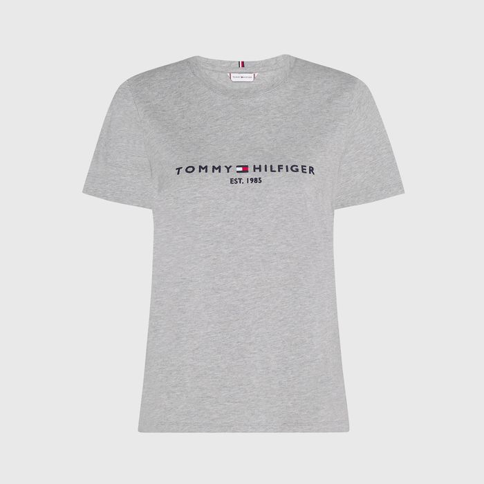 CAMISETA TOMMY HILFIGER LOGO ASSINATURA CLÁSSICA GOLA C SLIM FIT