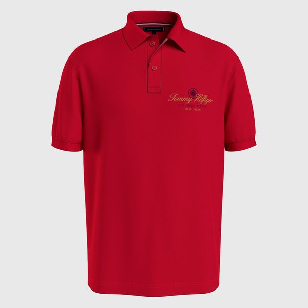 Camiseta Tommy Hilfiger Polo Masculino MW0MW00413-654 M - Vermelho